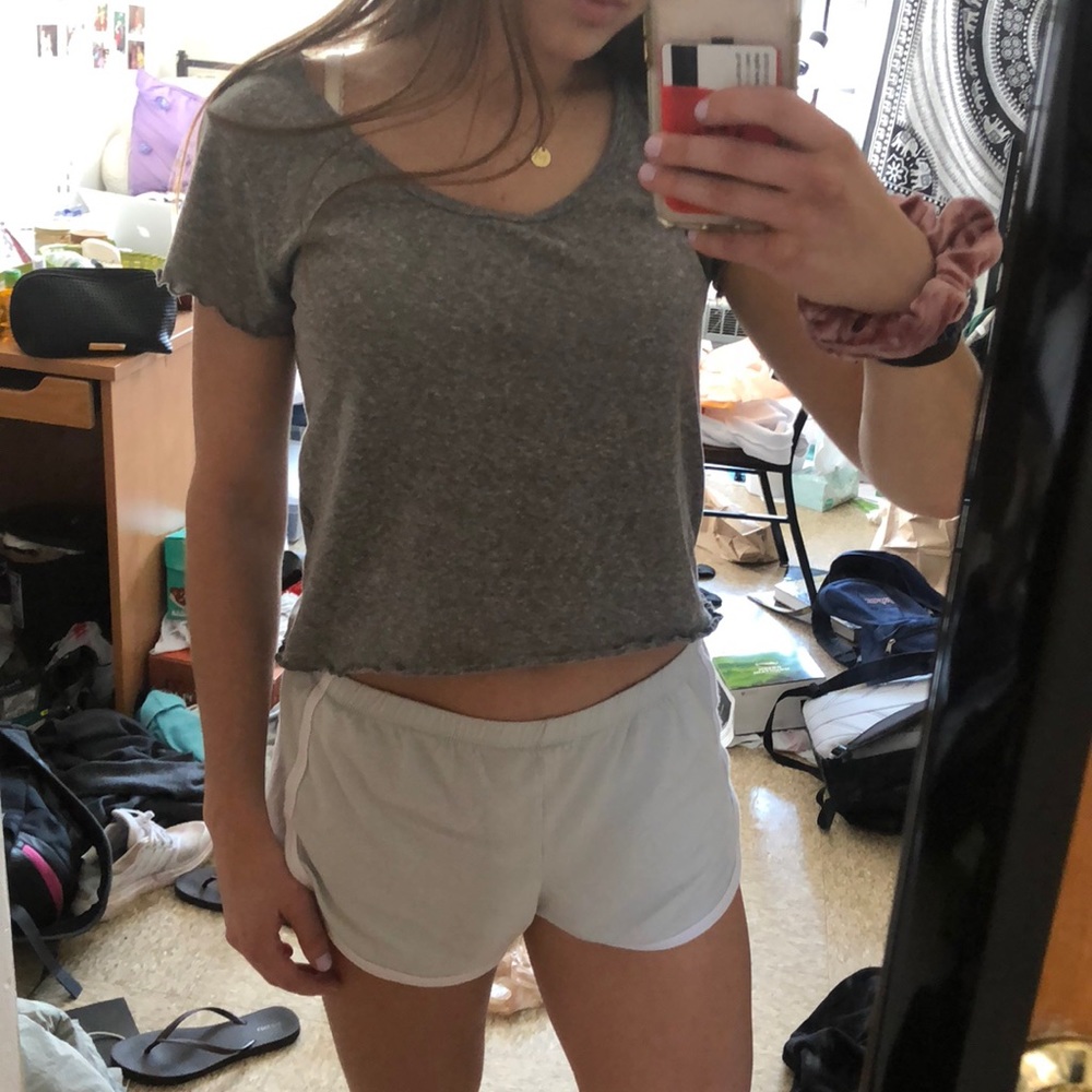 Urban Outfitters Grey Crop Top T shirt
